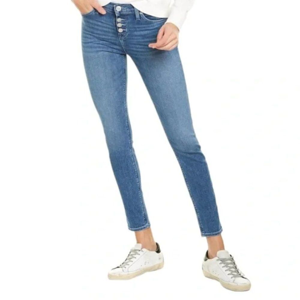 Hudson Natlie Super Skinny Button Fly Ankle Jeans - size 28.